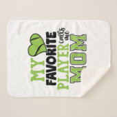 Tennis Player | My Favorite Player Calls Me Mom Sherpa Deken (Voorkant (horizontaal))
