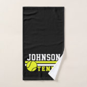 Tennis Player NAME Ball Game Court Aangepast Bad Handdoek (Handdoek)
