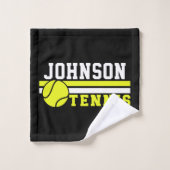 Tennis Player NAME Ball Game Court Aangepast Bad Handdoek (Wasdoekje)