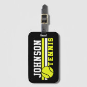 Tennis Player NAME Ball Game Court Aangepast Bagagelabel (Voorkant (verticaal))