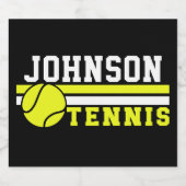 Tennis Player NAME Ball Game Court Aangepast Bier Etiket (Enkel label)