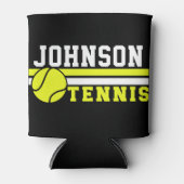 Tennis Player NAME Ball Game Court Aangepast Blikjeskoeler (Voorkant)