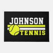 Tennis Player NAME Ball Game Court Aangepast Deurmat (Voorkant)