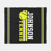 Tennis Player NAME Ball Game Court Aangepast Fleece Deken (Voorkant (Horizontaal))