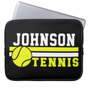 Tennis Player NAME Ball Game Court Aangepast Laptop Sleeve