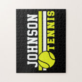 Tennis Player NAME Ball Game Court Aangepast Legpuzzel (Verticaal)