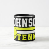 Tennis Player NAME Ball Game Court Aangepast Mok (Midden)