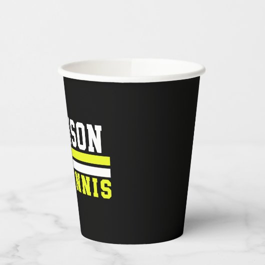 Tennis Player NAME Ball Game Court Aangepast Papieren Bekers (Links)