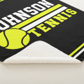 Tennis Player NAME Ball Game Court Aangepast Sherpa Deken (3/4)