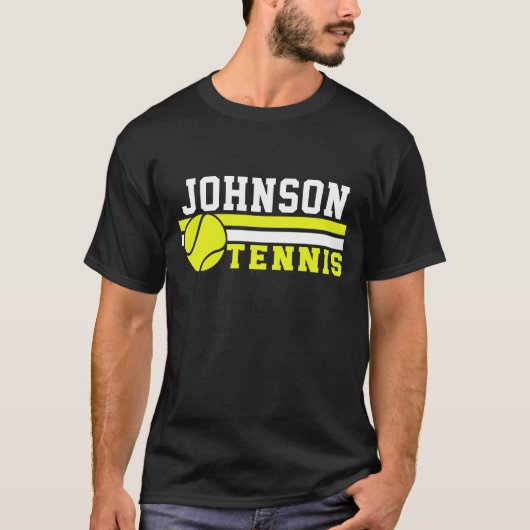 Tennis Player NAME Ball Game Court Aangepast T-shirt (Voorkant)