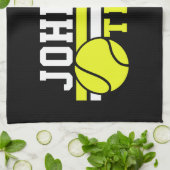 Tennis Player NAME Ball Game Court Aangepast Theedoek (Gevouwen)