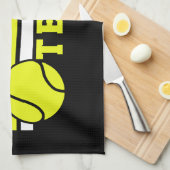 Tennis Player NAME Ball Game Court Aangepast Theedoek (Quarter Fold)