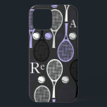 Tennis Player Name Letters Personalized Sport Team Case-Mate iPhone Case<br><div class="desc">Deze coole persoonlijke iPhone-draagtas zou een geweldig cadeau zijn voor je favoriete tennisspeler/coach! Voeg eenvoudig uw eigen initialen of een andere aangepaste tekst toe door op de knop "aanpassen" te klikken. U kunt ook de grootte, het lettertype en de kleur van de brief wijzigen. Voor verbluffende tennisthema's zoals deze iPhone...</div>