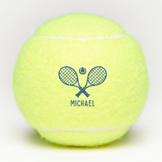 Tennis Player Name Monogram Gepersonaliseerd Tennisballen (Voorkant)