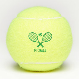 Tennis Player Name Monogram Gepersonaliseerd Tennisballen