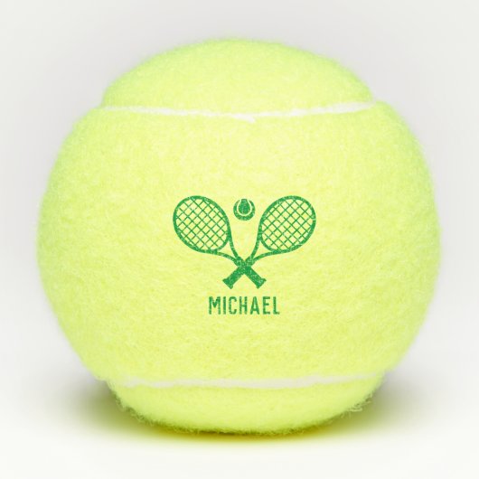 Tennis Player Name Monogram Gepersonaliseerd Tennisballen (Voorkant)