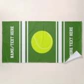 Tennis Player Name Team Club Naam Aangepaste kleur Strandlaken (Voorkant)