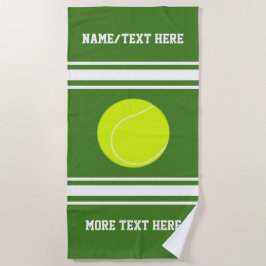 Tennis Player Name Team Club Naam Aangepaste kleur Strandlaken