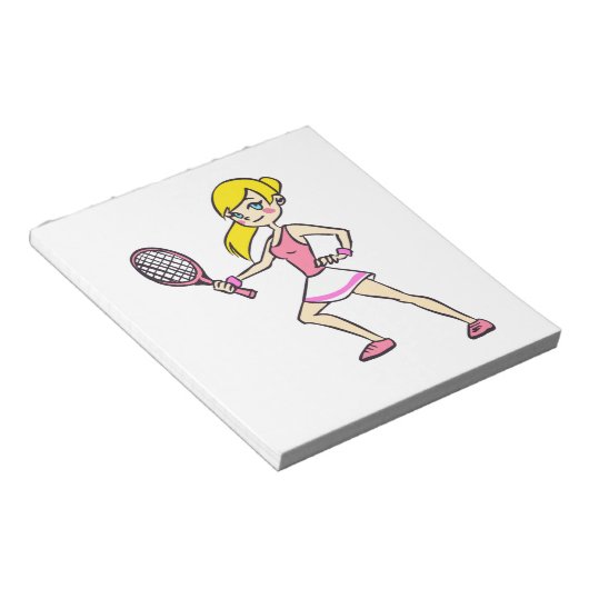 TENNIS PLAYER NOTITIEBLOK (Schuin)