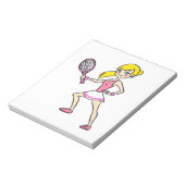 TENNIS PLAYER NOTITIEBLOK (Linkerzijde)