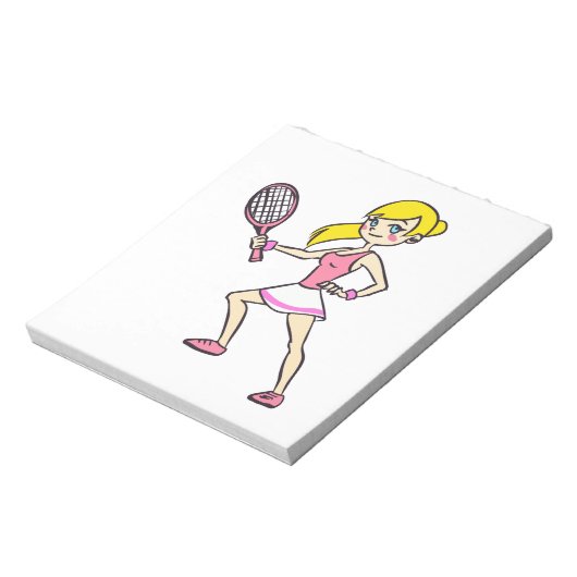 TENNIS PLAYER NOTITIEBLOK (Linkerzijde)