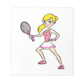 TENNIS PLAYER NOTITIEBLOK (Voorkant)