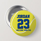 Tennis Player Number School Sports Team Button (Voorkant /achterkant)