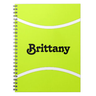 Tennis Player of Team Name Custom Text Notebook Notitieboek