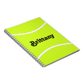 Tennis Player of Team Name Custom Text Notitieboek (Rechterzijde)