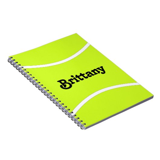 Tennis Player of Team Name Custom Text Notitieboek (Rechterzijde)