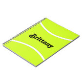 Tennis Player of Team Name Custom Text Notitieboek (Linkerzijde)