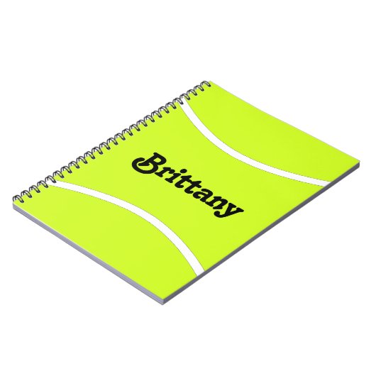 Tennis Player of Team Name Custom Text Notitieboek (Linkerzijde)