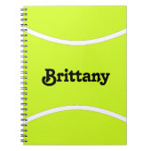 Tennis Player of Team Name Custom Text Notitieboek (Voorkant)