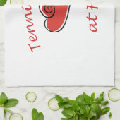 Tennis Player op hart Theedoek (Gevouwen)