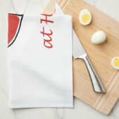 Tennis Player op hart Theedoek (Quarter Fold)