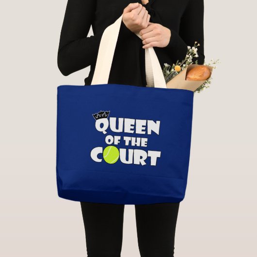 Tennis Player Queen of the Court Fun Canvas tas (Voorkant (product))