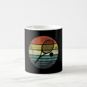 Tennis Player Retro Sunset Tennis Racquet & Ball Koffiemok