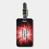 Tennis Player; rood Bagagelabel (Voorkant verticaal)