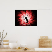Tennis Player; rood Poster (Keuken)