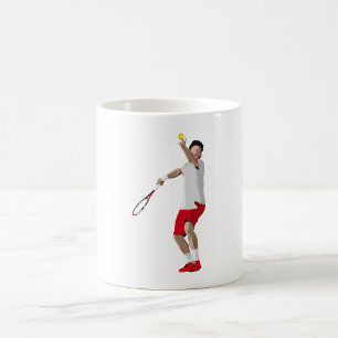 Tennis Player Serving Koffiemok