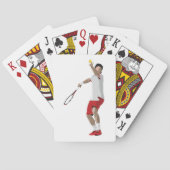 Tennis Player Serving Pokerkaarten (Achterkant)