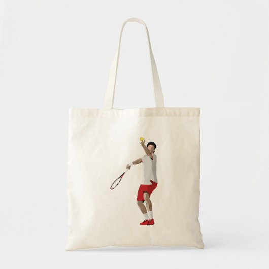 Tennis Player Serving Tote Bag (Voorkant)