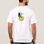Tennis Player Silhouette2 and Ball Personalize T-shirt (Achterkant)