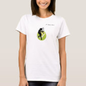 Tennis Player Silhouette and Ball Personalize T-shirt (Voorkant)