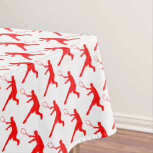 Tennis player silhouette Birthday party tablecloth Tafelkleed