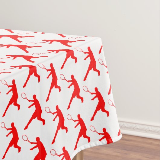 Tennis player silhouette Birthday party tablecloth Tafelkleed (Voorbeeld)