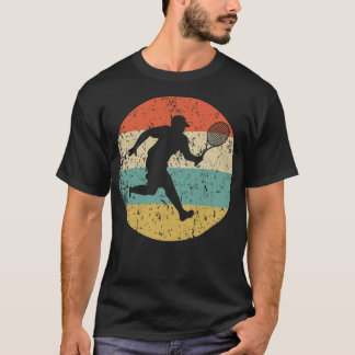 Tennis Player Silhouette Retro leuk grappig tennis T-shirt