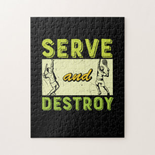 Tennis Player   Tennisserve en -vernietiging Legpuzzel