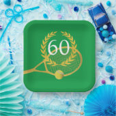 Tennis Player Theme Birthday Papieren Bordje (Feest)