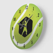Tennis Player-tijd | Sport Cool Gifts Grote Klok (Hoek)
